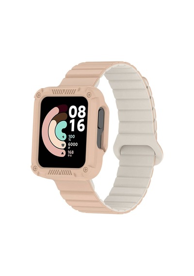 Xiaomi Redmi Watch 1 Silikon Kordon Zore Krd-105 Strap Kayış-pudra