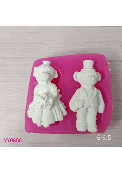 Yy0606 Gelin Damat Ayıcık Silikon Kalıp