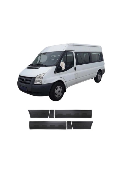 Ford Transit 2003-2013 Kısa Şase Uyumlu Kapı Dodik Seti 6 Parça Abs Mat Siyah