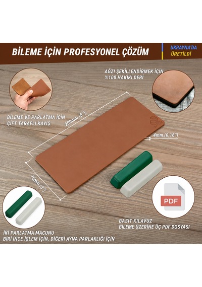 Beavercraft Ls2p11 Deri Bileme Kayışı + 2 Parlatma Macunu Bıçak Bileme Ve Polisaj Seti