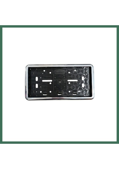 En-cag Çerçeveli Dikdörtgen Plakalık Plaka Altlığı Krom Nikelajlı 32x17cm 1 Adet Bss