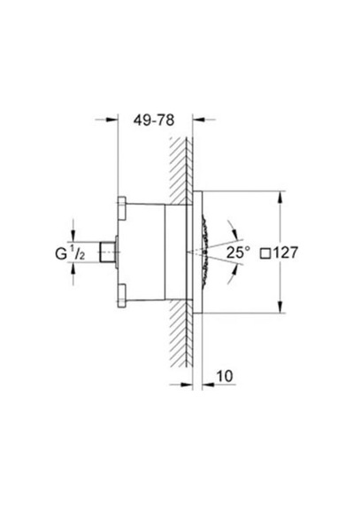 Rainshower F Ankastre Yan Duş 5 127x127 Mm - 27251000 Çok Renkli
