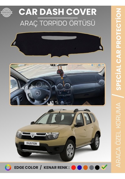 Dacıa Duster 2009-2013 Torpido Örtüsü Ön Göğüs Koruma Torpido Koruma Çatlamayı Engeller Tam Uyum - 671 Stiloto