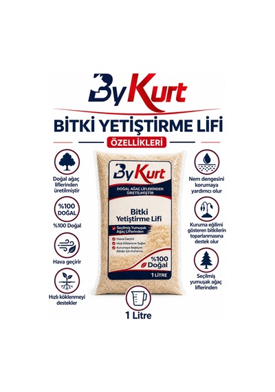 Bitki Yetiştirme Lifi 1 Litre Doğal Ağaç Liflerinden Üretilmiş Saksı, Orkide, Fide Ve Tohum Çimlendirme İçin Bitki Bakım Lifi 1 L