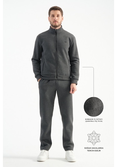 Shooter Sportswear Shooter Deluxe Kışlık Erkek Eşofman Takımı Dikiş Detaylı Regular Kalıp Antrasit Shooter Sportswear Shooter Deluxe Kışlık Erkek Eşofman Takımı Dikiş Detaylı Regular Kalıp Antrasit