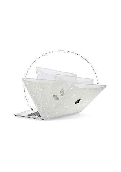 Macbook Neo 13 İnç A3404 İle Uyumlu Parlak Simli Şeffaf Kılıf Kapak Koruma Diğer