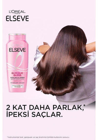Elseve Glycolic Gloss Parlaklık Veren Saç Bakım Rutini Seti