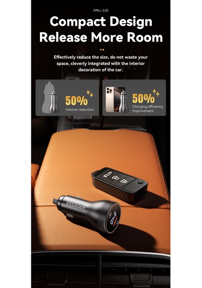 100w Araç Şarjı Type-c Usb Çift Girişli Hızlı Pd Ce Lisanlı