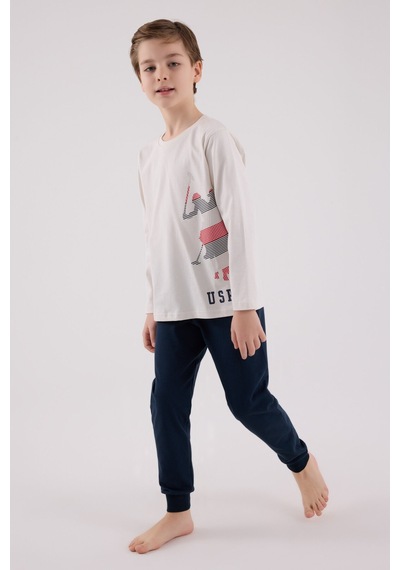 U.S. Polo Assn. U.s. Polo Assn Erkek Çocuk Gri Pijama Takımı Us2226-c-v1