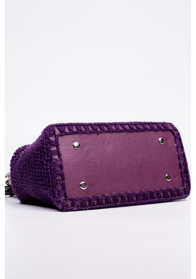 Fabric Craft Bag Portföy Çanta Bilek Askılı Merserize İplik Mor Mor