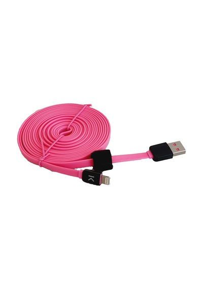 The Kase Lightning Şarj Data Kablosu 3mt Pembe