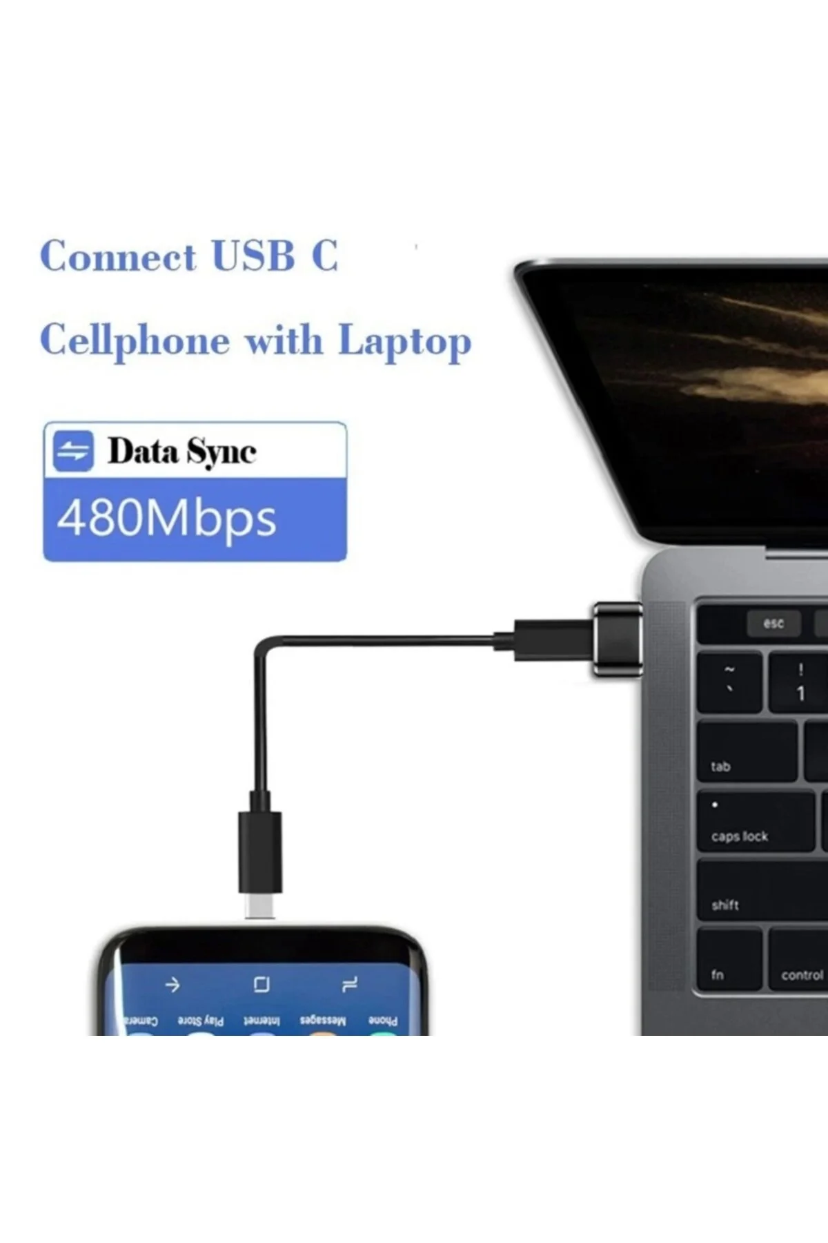 Type-c To Usb Yüksek Hızlı Usb C Tipi Kadın Usb Tip A Erkek Hızlı Şarj Data Otg Adaptör Dönüştürücü