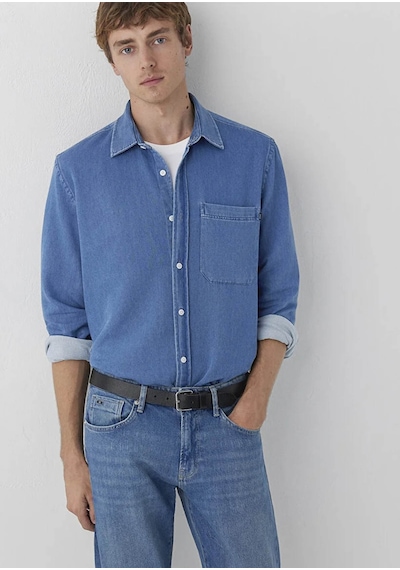 Mavi Cepli Denim Regular Fit İndigo Erkek Gömlek 0212085-18790 Indigo
