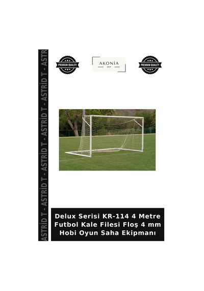 Delux Serisi Kr-114 4 Metre Futbol Kale Filesi Floş 4 Mm Hobi Oyun Saha Ekipmanı Belirtilmemiş
