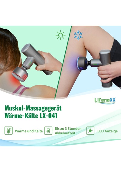 Lifenaxx Kas Masajı Sıcak-soğuk Terapisi Pro Lx-041 - 6 Seviyede Isıtma Fonksiyonlu Ve Soğuk Fonksiyonlu Masaj Tabancası, 5 Masaj Başlığı, 2000mah Pil Ömrü Lifenaxx Kas Masajı Sıcak-soğuk Terapisi Pro Lx-041 - 6 Seviyede Isıtma Fonksiyonlu Ve Soğuk Fonksiyonlu Masaj Tabancası, 5 Masaj Başlığı, 2000mah Pil Ömrü