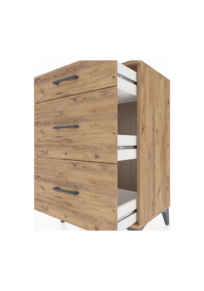 Hyperion Komodin 3 Çekmeceli 60x44x96 Çam-çam Çam