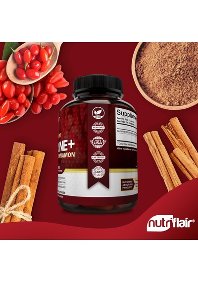 Nutriflair Premium Ceylon Cinnamon Berberine Hcl Immune System Glucose 1200mg 120 Caps Aromasız