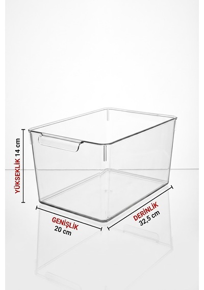 2 Li Set Xx-large Şeffaf Buzdolabı Düzenleyici Saklama Kutusu Sebze Meyve Organizer