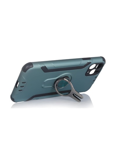 Apple Uyumlu iPhone 11 Pro Kılıf Stand Olma Özellikli Araç Tutuculu Ko Ko Kılıf Yeşil