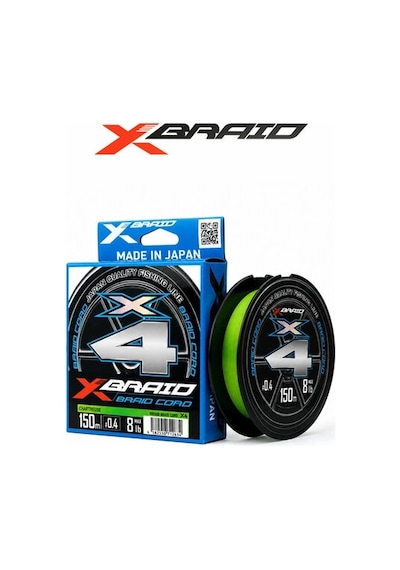 Ygk X035 Braıd Cord Pe X4 150m 3,6kg 0.104 Fluo Green - Standart