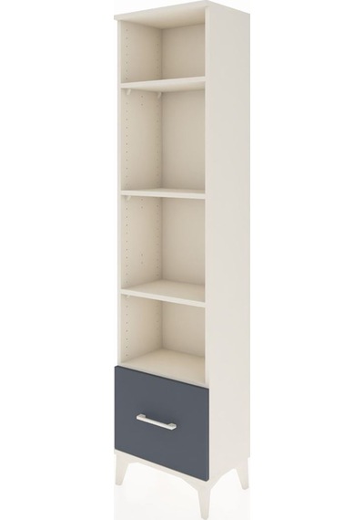 Arges Dolap 4 Raflı Tek Çekmeceli 44x30x182 Aytaşı-antrasit Aytaşı