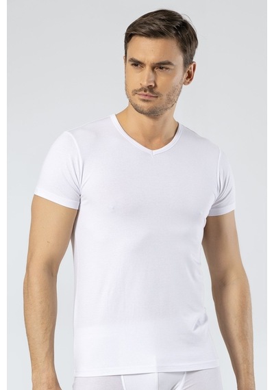 Cacharel V Yaka Erkek T-Shirt Fanila