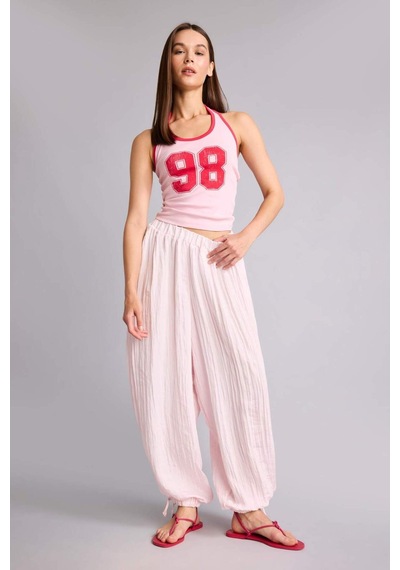 Defacto Baskılı Halter Yaka Ribana Atlet H8928ax26hspn693 Pembe-pn693