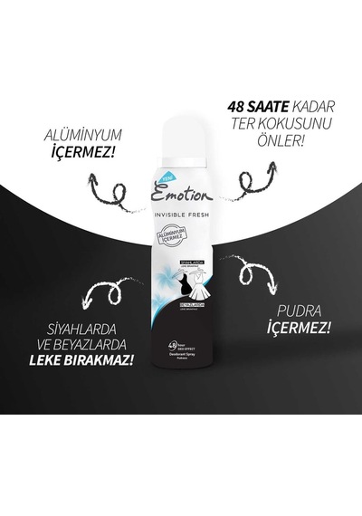 Emotion İnvisible Fresh Deodorant 150 Ml 24'li Paket