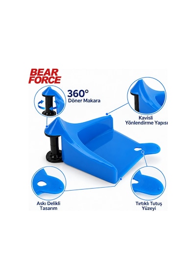 Robeve Bear Force 4 Adet Lastik Altı Hortum Yönlendirici 360 Döner Makaralı Araç Yıkama Hortum Dolanma Önleyici, Basınçlı Yıkama Ve Detailing Hortum Dolanma Önleyici Aparat