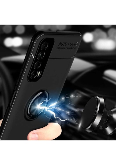 Huawei P Smart 2021 Kılıf Zore Ravel Silikon Kapak Mavi