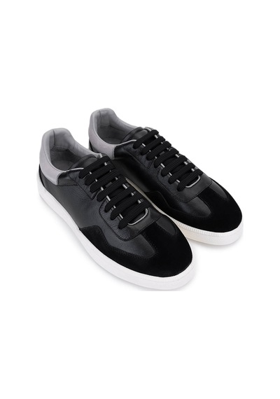 Tamer Tanca Erkek Hakiki Deri Siyah Sneakers & Spor Ayakkabı 1111 10125 Erk Ayk Y25 Syh Dr/syh Suet Siyah