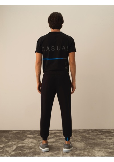 Xint Siyah Pamuk Dokulu Regular Fit Sweat Pantolon 380157