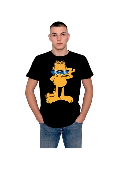 Garfield Cat Gözlüklü Kedi Hippi Tişört Unisex T-shirt 001