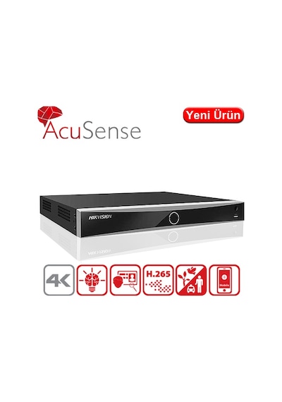Hıkvısıon Ds-7616nxı-k2 16 Kanal 2x10tb H265+ Yapay Zeka Algılama 1xhdmı Çıkışlı Nvr