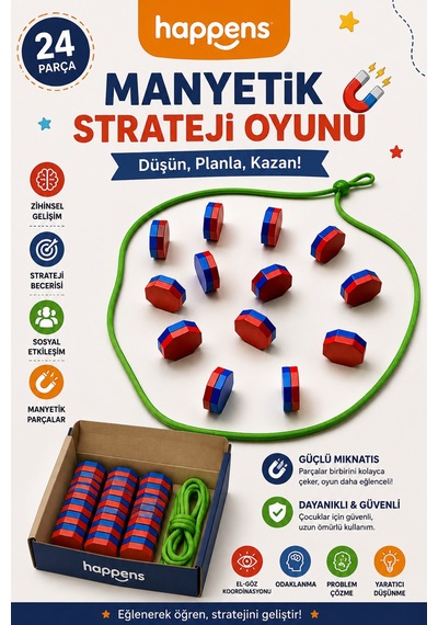 24 Parça Manyetik Satranç Seti- Stones Manyetik Taş Oyunu - Çocuklar Ve Yetişkinler İçin - Mıknatıslı Çeken Taş