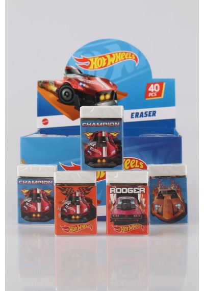 2024 Yeni Sezon Lisanslı Hot Wheels 2'li Kurşun Kalem Ve Silgi Seti Ahşap