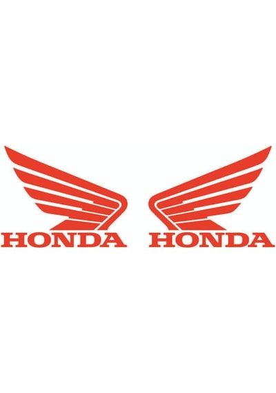 Honda Uyumlu İçin Uyumlu Aksesuar Oto Motorsiklet Kask Sticker Set Kırmızı