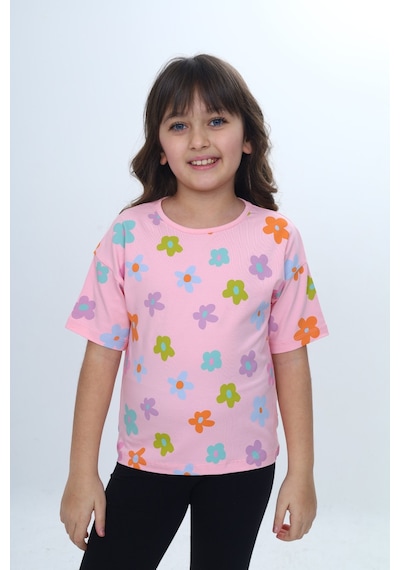 Toontoy Kids Toontoy Kız Çocuk Bisiklet Yaka Kısa Kollu Baskılı Tişört 24980 Pembe Toontoy Kids Toontoy Kız Çocuk Bisiklet Yaka Kısa Kollu Baskılı Tişört 24980 Pembe