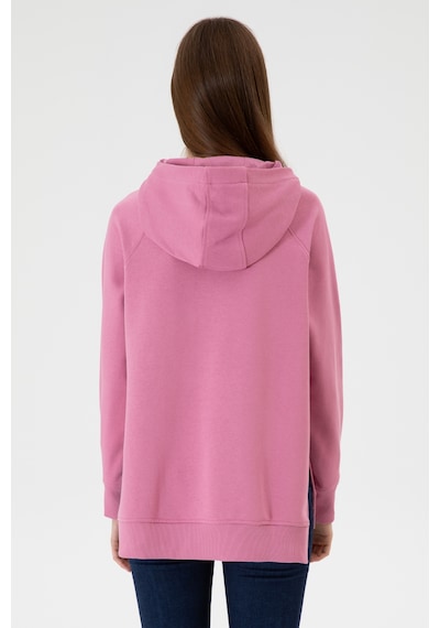 U.S. Polo Assn. Kadın Koyu Pembe Yırtmaçlı Kapüşonlu Sweatshırt 50313611-VR167