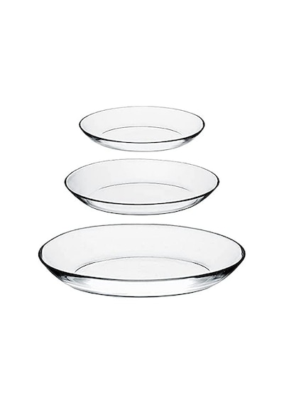 Invitation Oval Servis Tabağı Takımı 3 Boy Açık Gri