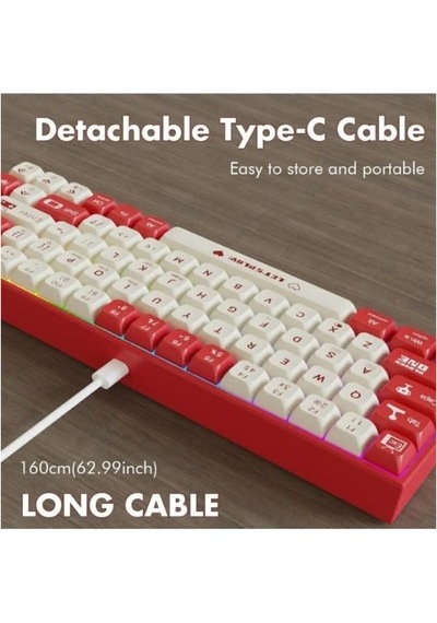 Miaxtreme Ak680 Kablolu Red Switch Mekanik Klavye-rainbow Aydınlatma Hot-swap