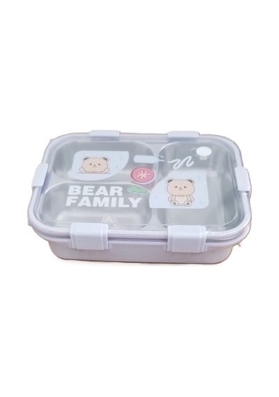 Akıllıelma -laxson Beslenme Kabı Çelik İthal Bear Family Turkuaz 97088 0885 Turkuaz