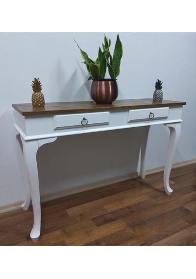 Roys Ahşap 120 Cm Çekmeceli Beyaz Ceviz Dresuar Ahşap
