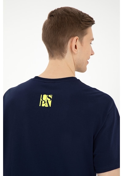 U.S. Polo Assn. Erkek Comfort Fit Bisiklet Yaka Lacivert Tişört 50287046-VR033
