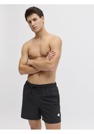Jack & Jones Jpstmauı Tropıc Solıd Siyah Erkek Deniz Şortu 12291385
