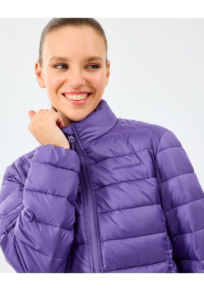 Skechers W Essential Outerwear Padded Jacket Kadın Mor Mont S231240-0277 Mor