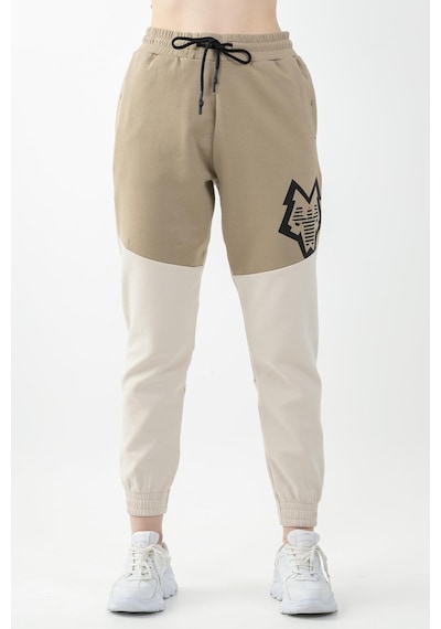 Maraton Sportswear Comfort Kadın Dönüşlü Paça Basic Kil Pantolon 22028-kil Bej