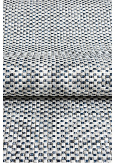 Koza Halı Fresco Ekru Lacivet İskandinav Jüt Yıkanabilir Halı Kilim Balkon Teras Salon Koridor Halısı 20521b, 50 X 80 Açık Indigo
