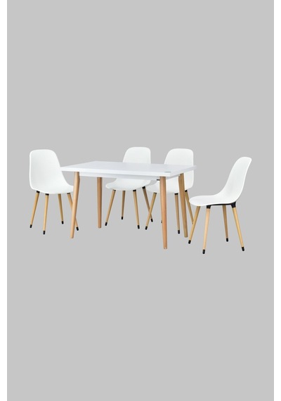 Vilinze Eames Sandalye Avanos Ahşap Mdf Mutfak Masası Takımı - 70x120 Cm Beyaz Vilinze Eames Sandalye Avanos Ahşap Mdf Mutfak Masası Takımı - 70x120 Cm Beyaz