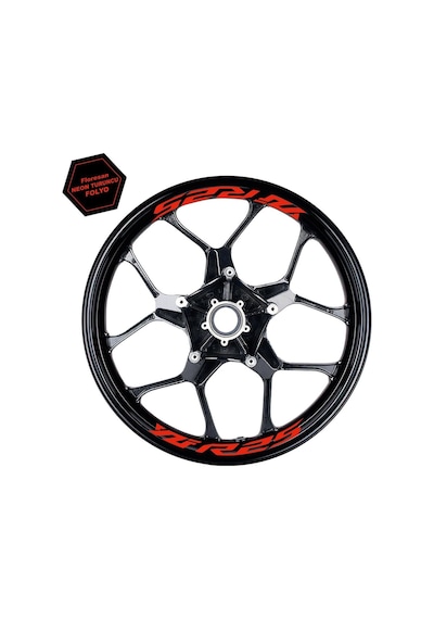 Yamaha Yzf R25 Yazılı 8li Jant İçi Yazı Sticker Etiket Neon Turuncu